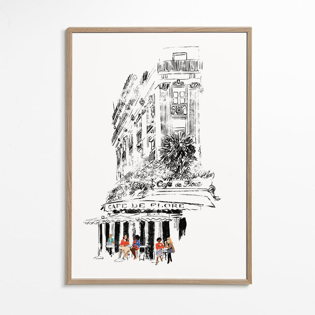 Illustration Café de Flore Paris