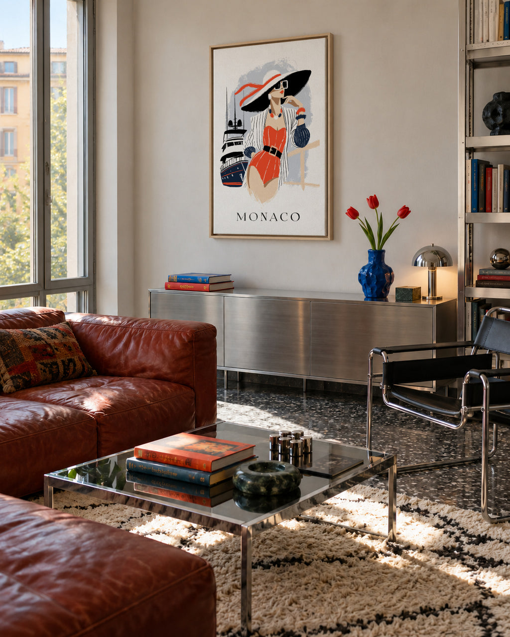 monaco - Framed canvas in an interior
