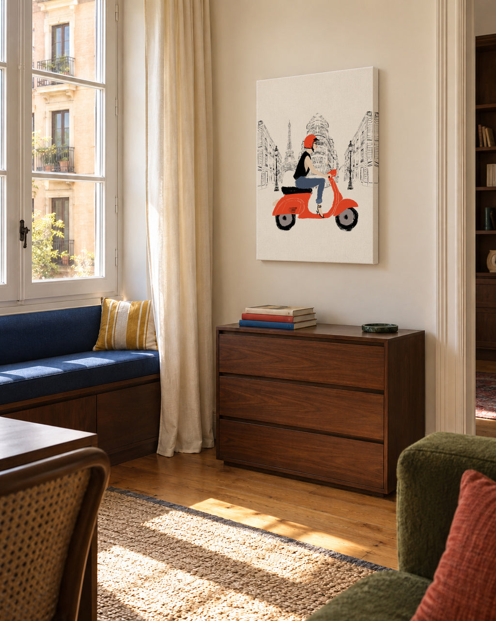 Paris Tour - Unframed canvas in an interior