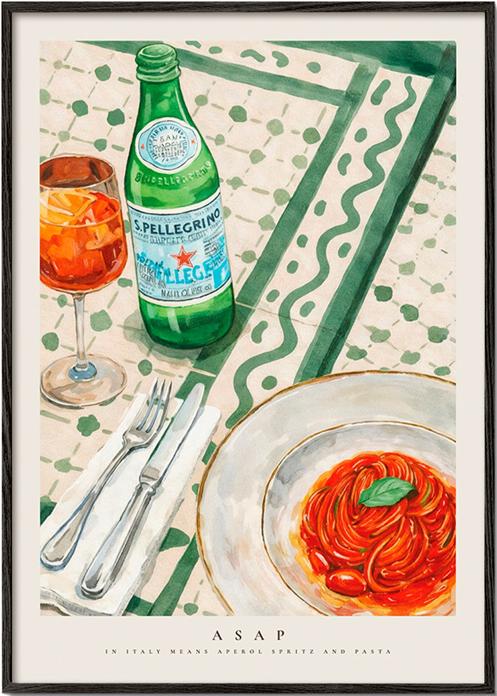Küchenkunst Aperol Spritz und Pasta