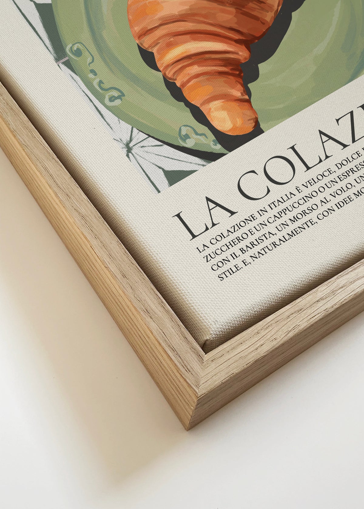 La Colazione (Italian breakfast) - Framed canvas detail
