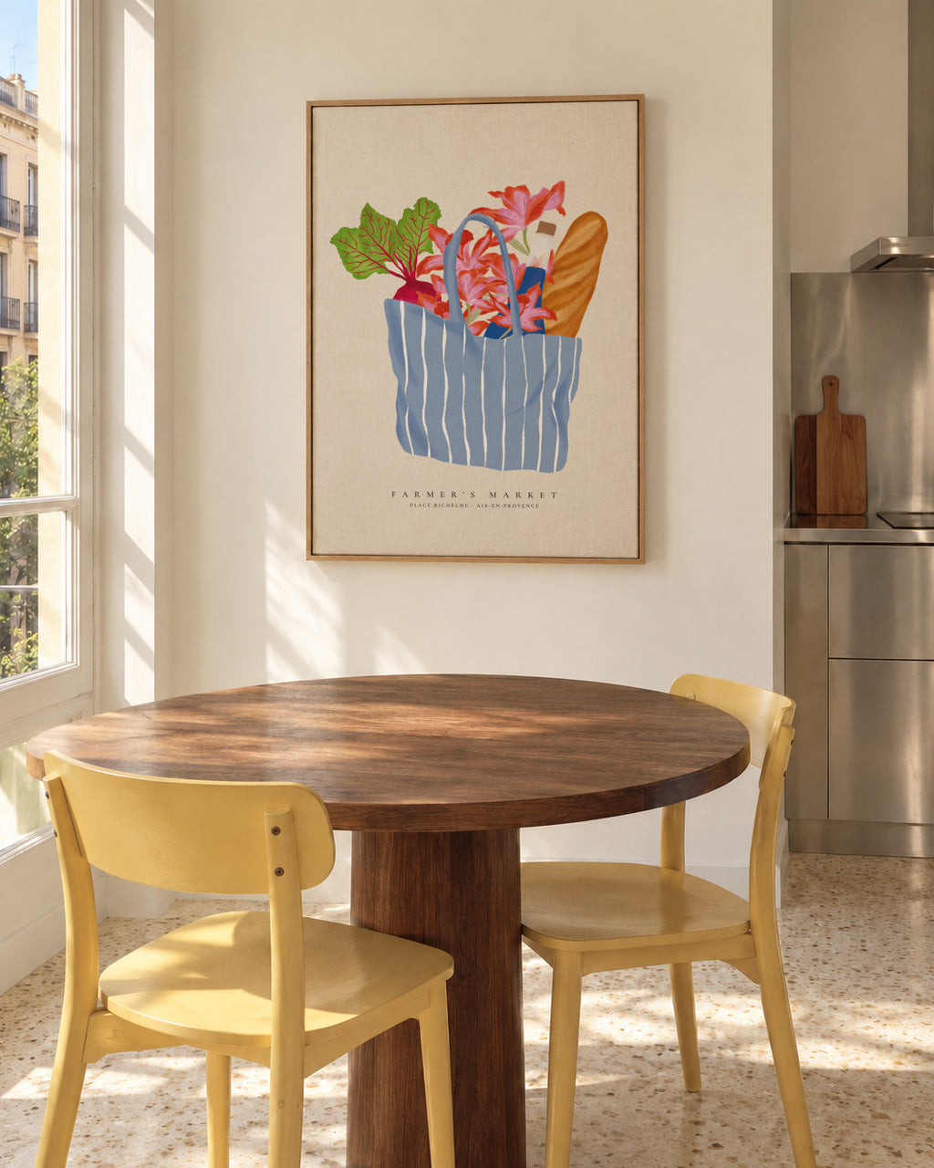 Le Marché - Framed canvas in an interior