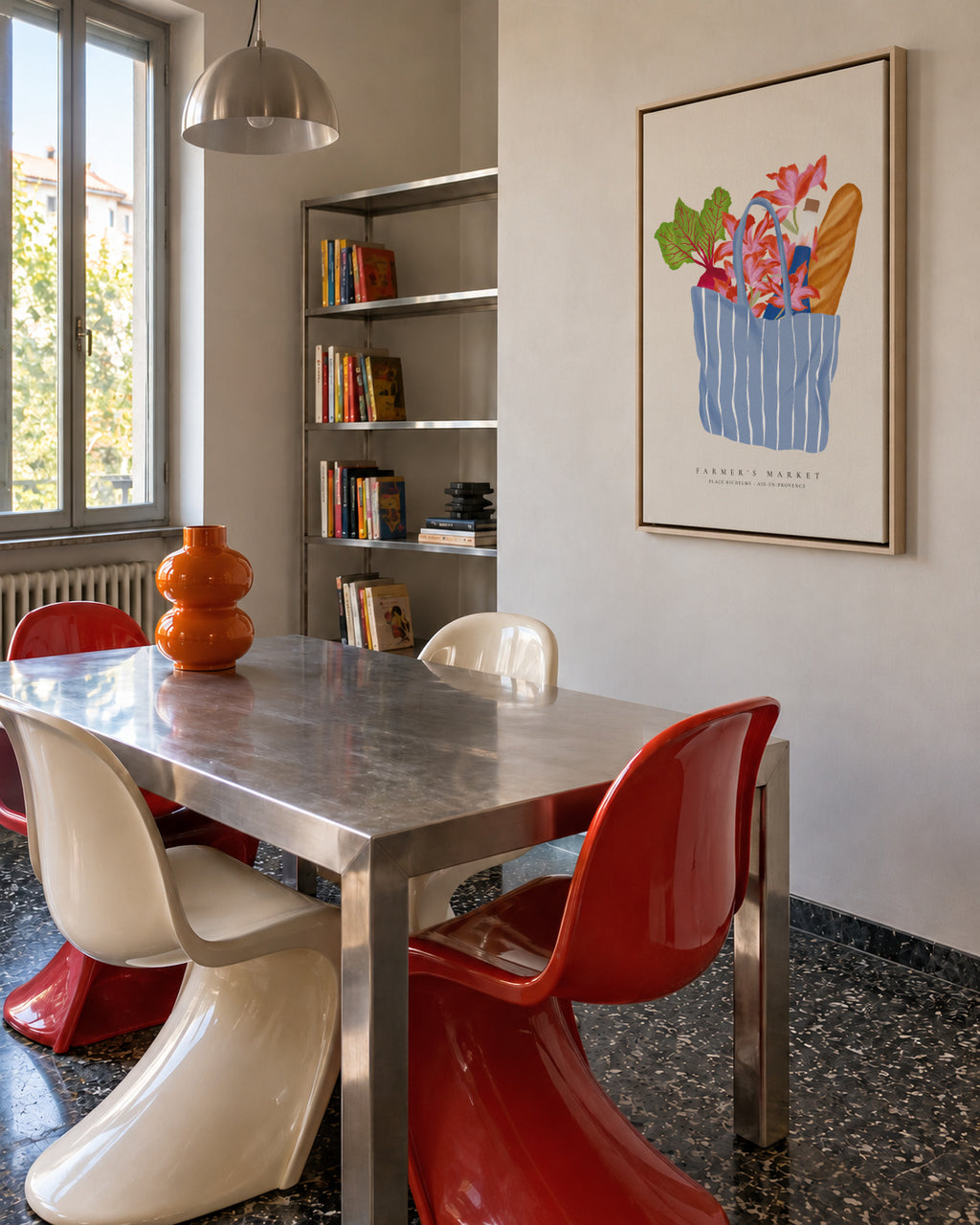 Le Marché - Framed canvas in an interior
