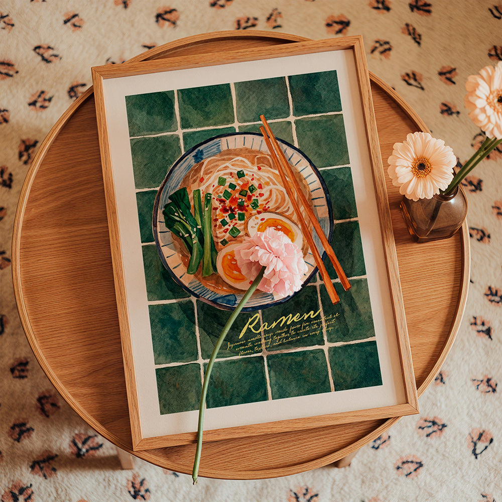 Küchenkunst Ramen Aquarellbild
