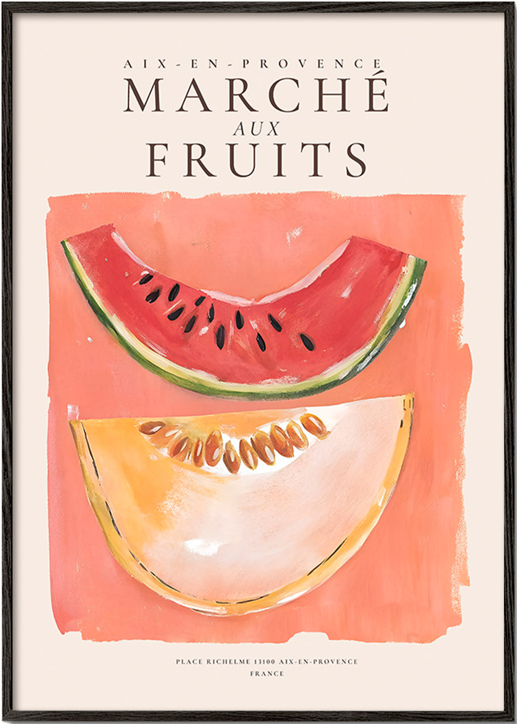 Küchenkunst Provence Früchte: Melone und Wassermelone