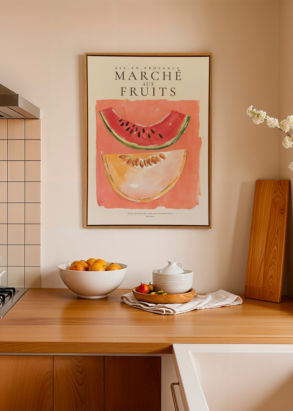 Küchenkunst Provence Früchte: Melone und Wassermelone