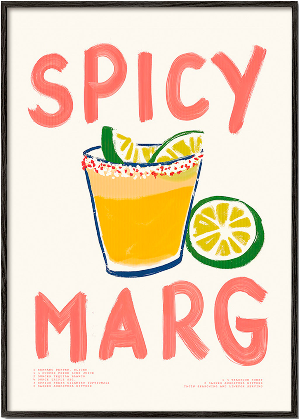 Küchenkunst mit illustrierter Margarita