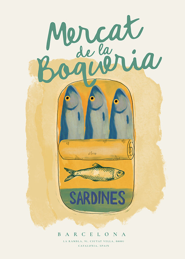 Küchenkunst Mercat de la Boqueria - Sardinen in Dose