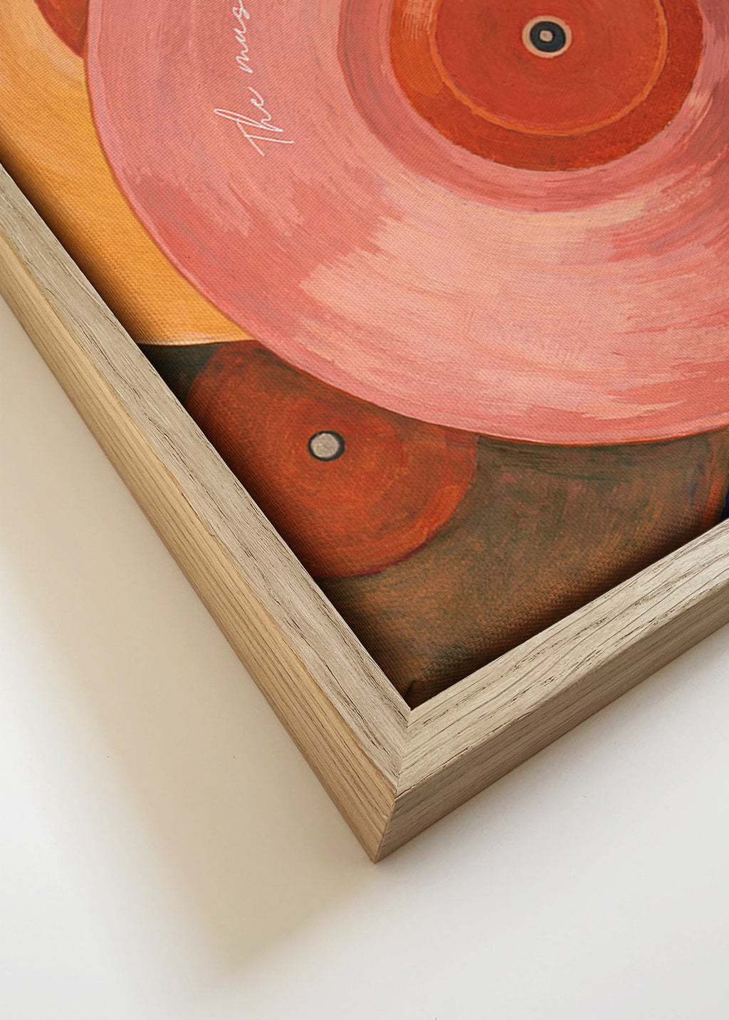 Rosa Vinyl-Illustration mit Plattenspielerarm