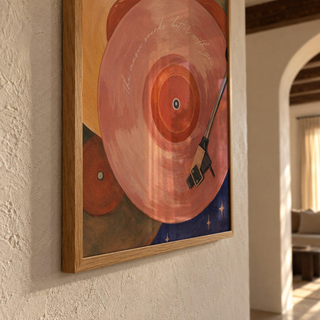 The Music Sounds Better with You - Framed poster detail