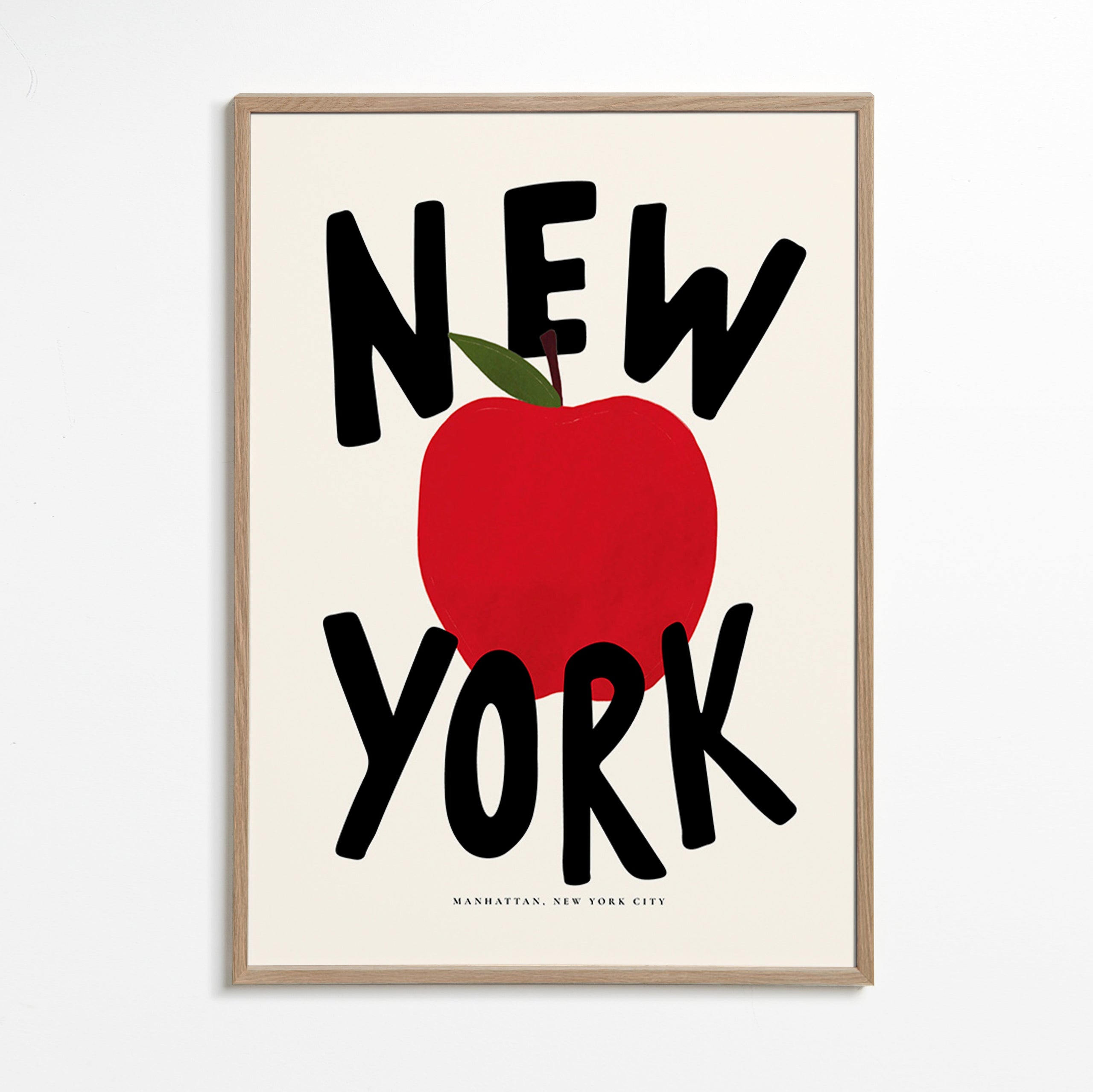 Küchenkunst New York mit rotem Apfel