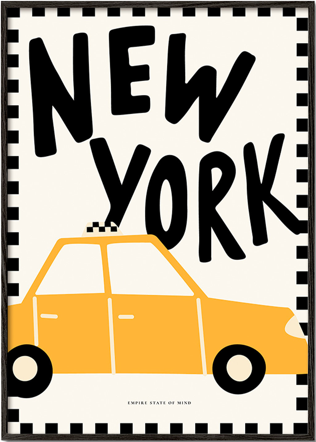Stadtposter New York Taxi mit markanter Typografie