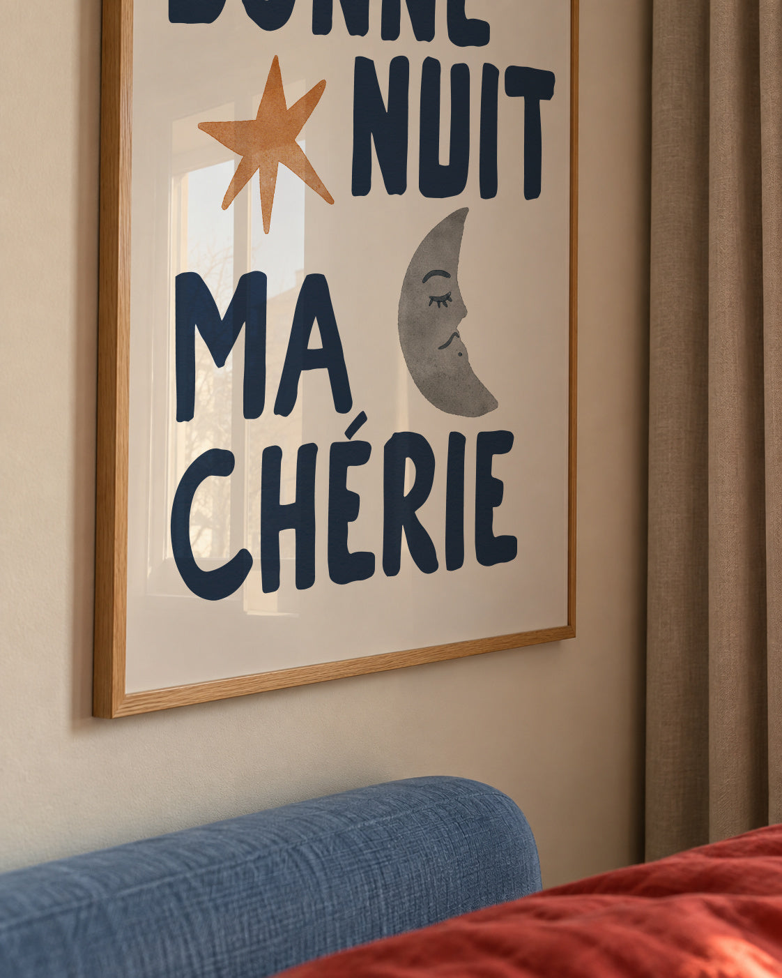 Bonne Nuit Ma Chérie - Framed poster detail