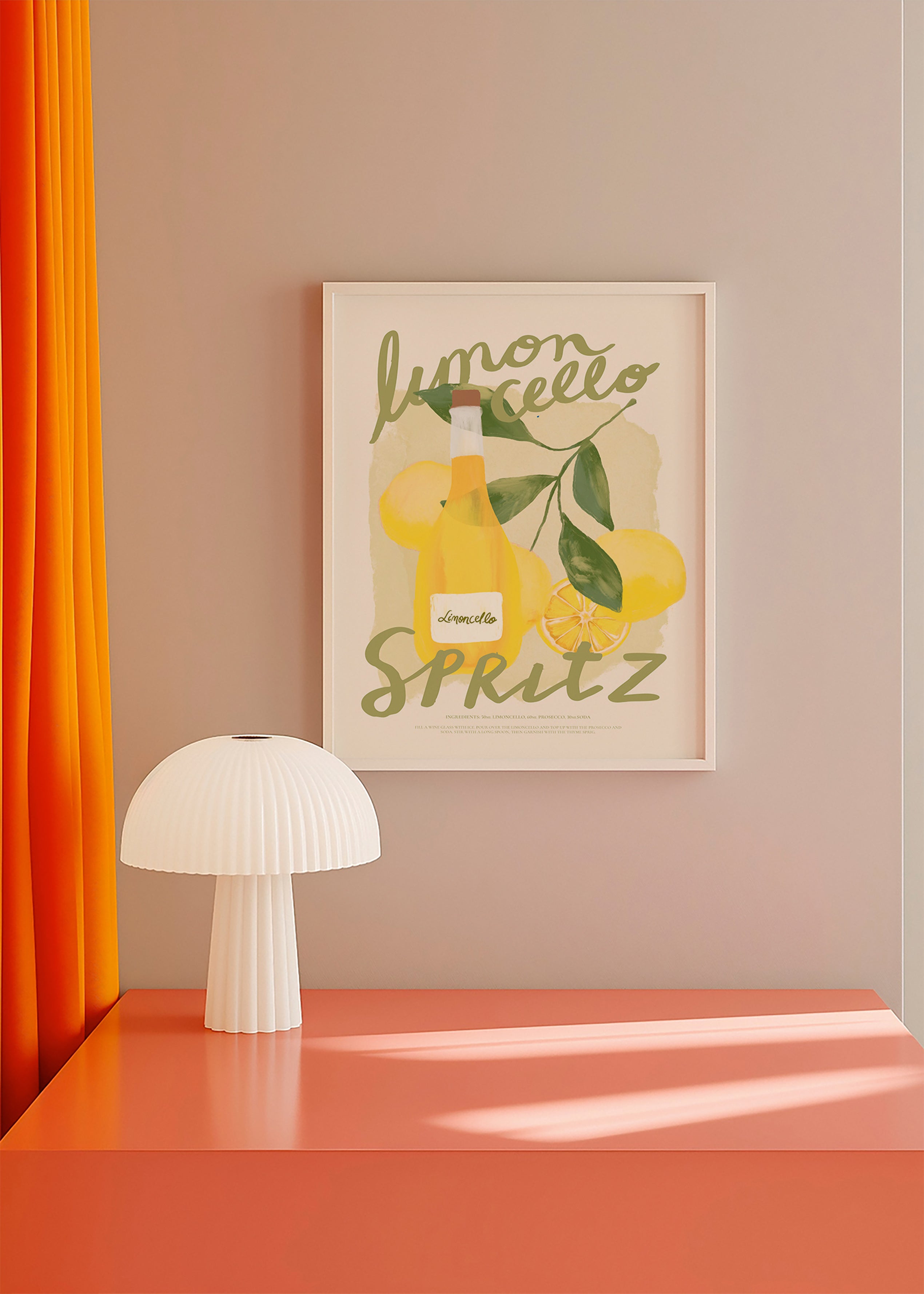 Küchenkunst Limoncello Spritz Illustration