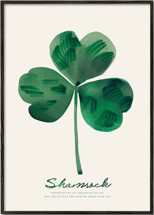 Botanischer Druck Shamrock Kleeblatt Aquarell