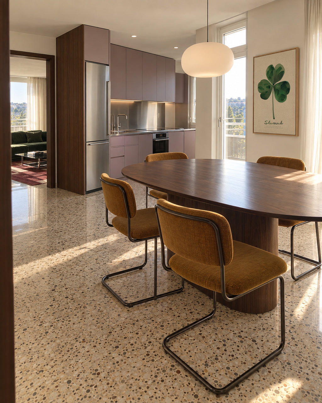 Shamrock - Framed canvas in an interior