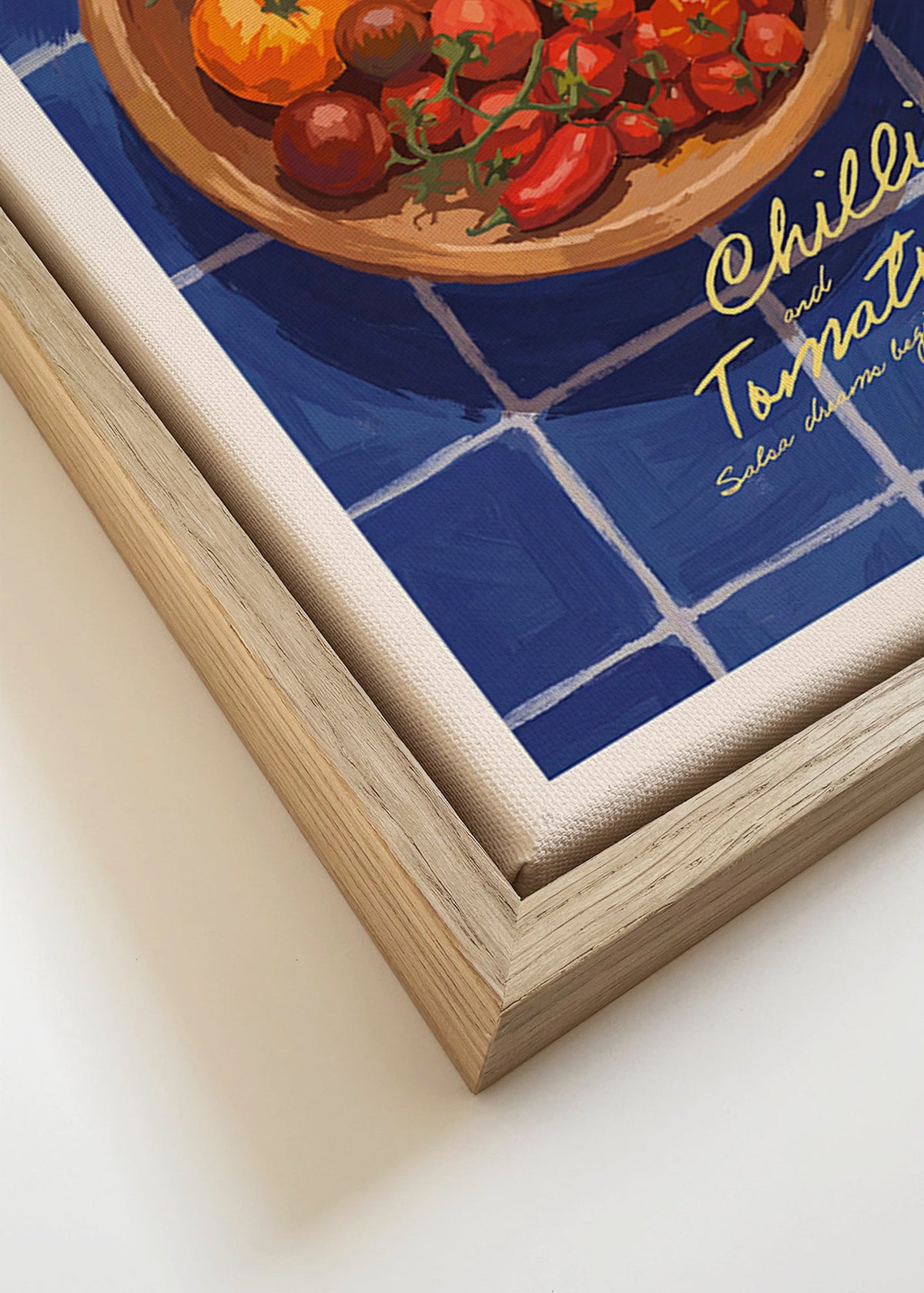 Küchenkunst mit Chili- und Tomaten-Illustration