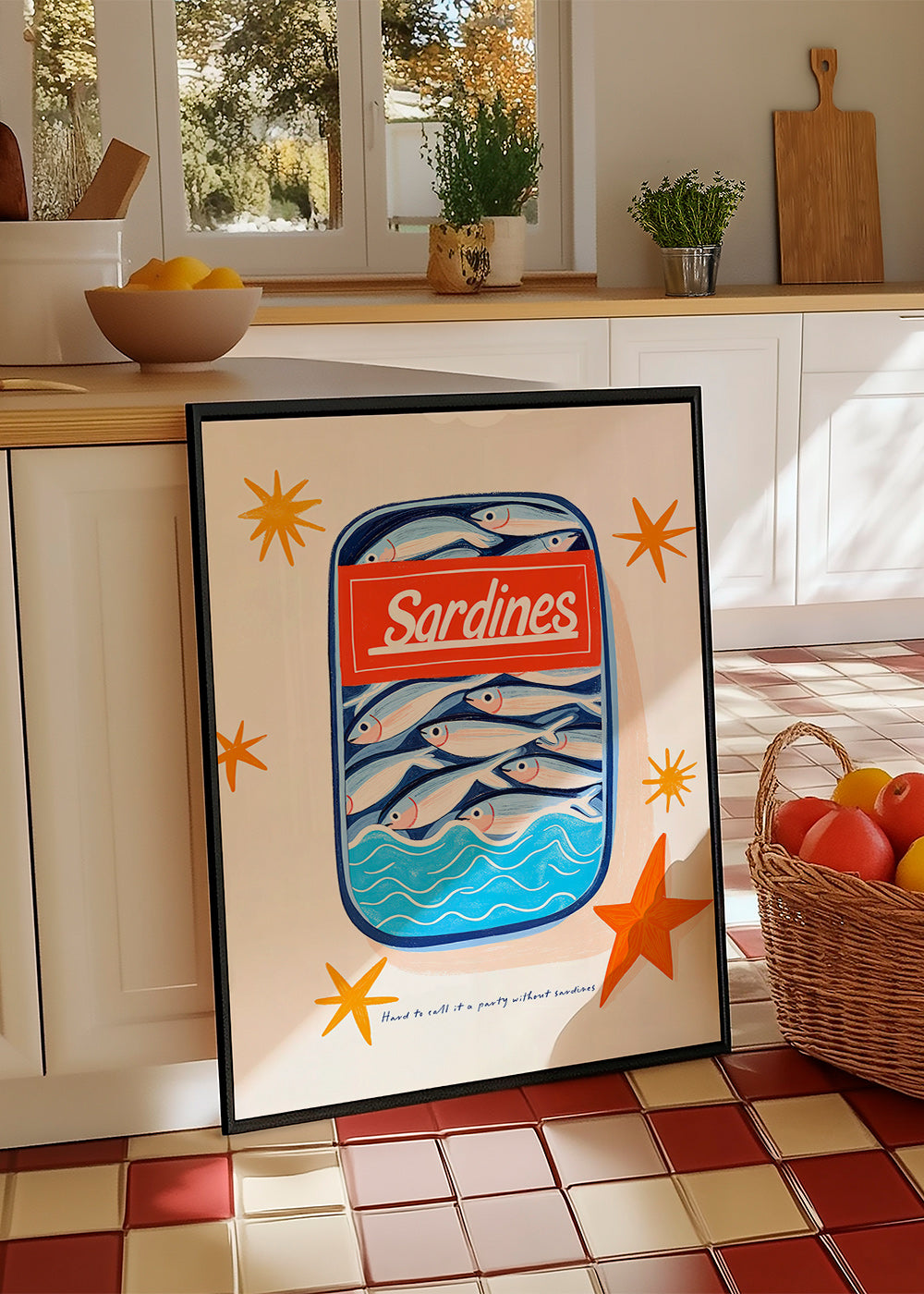 Küchenkunst: illustrierte Sardinenbüchse