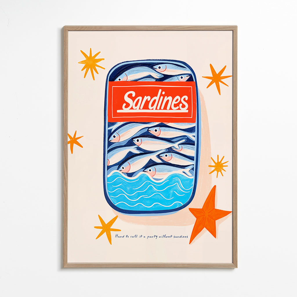 Küchenkunst: illustrierte Sardinenbüchse