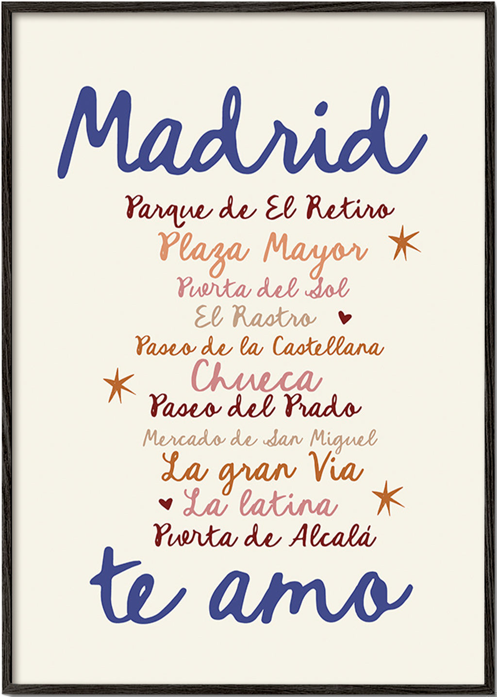 Reiseposter Madrid markante Typografie