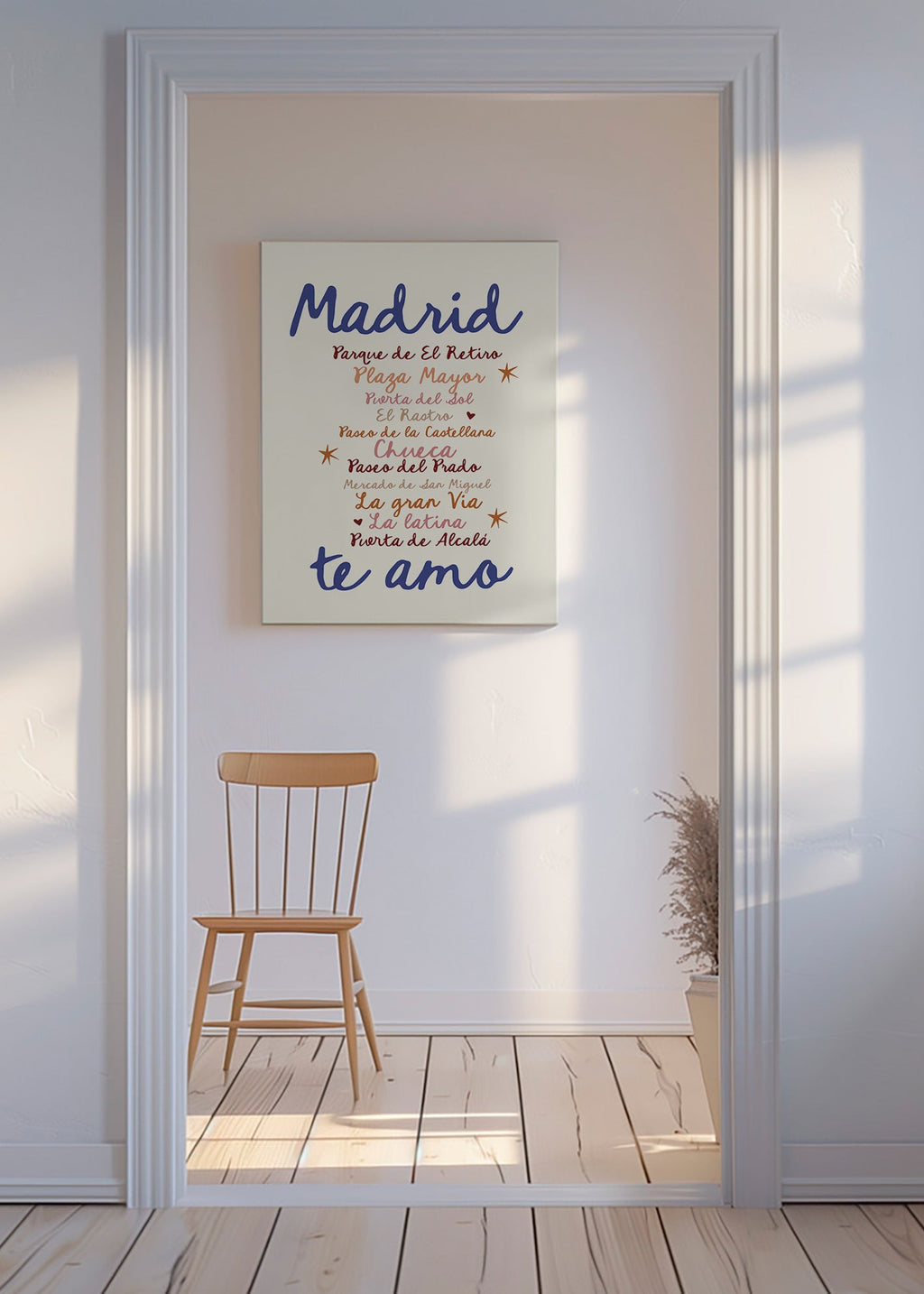 Reiseposter Madrid markante Typografie