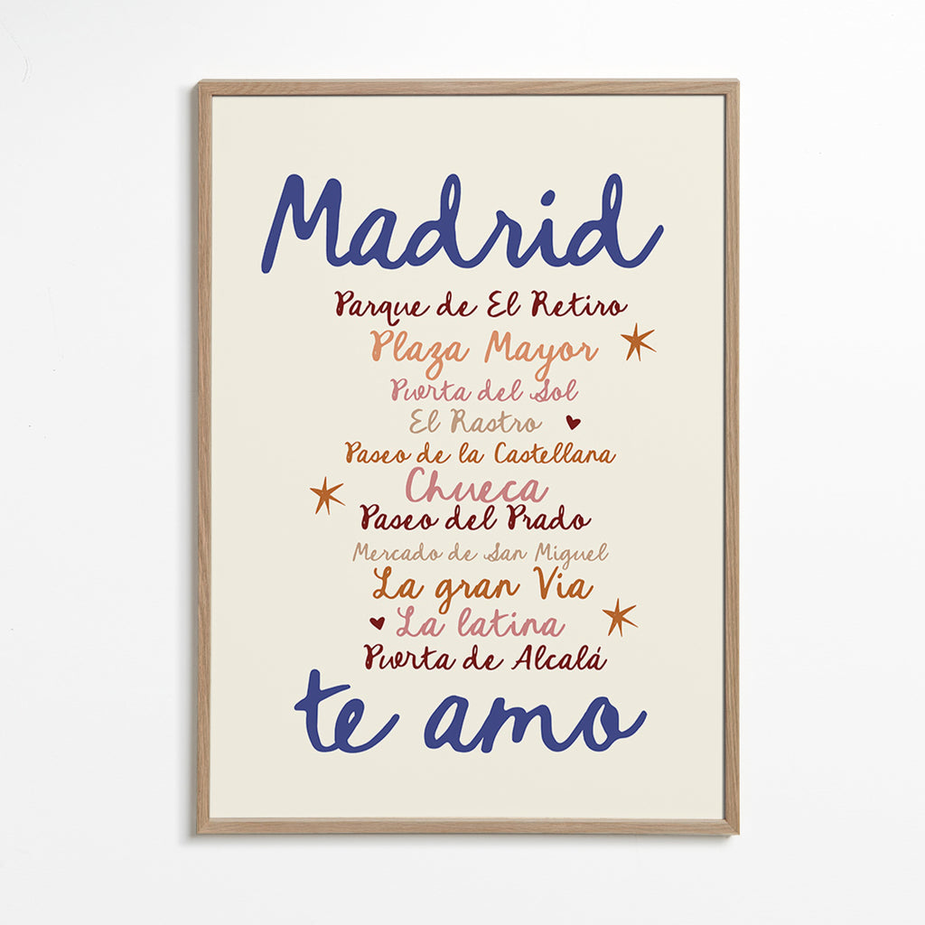 Reiseposter Madrid markante Typografie