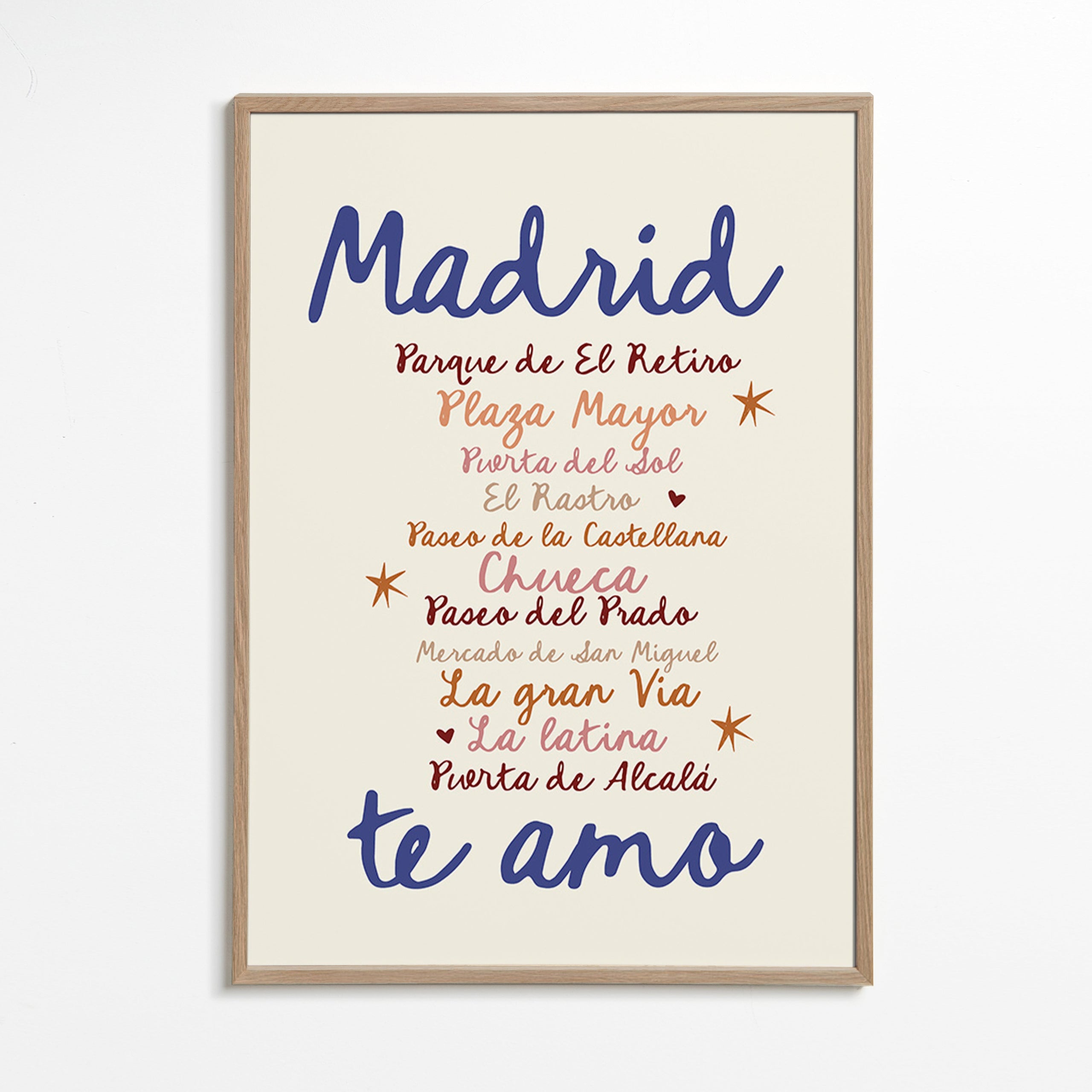 Reiseposter Madrid markante Typografie