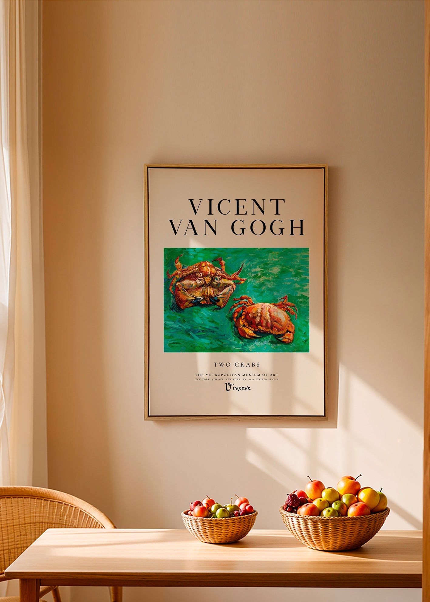 Two Crabs von Van Gogh — Krabben auf grünem Untergrund