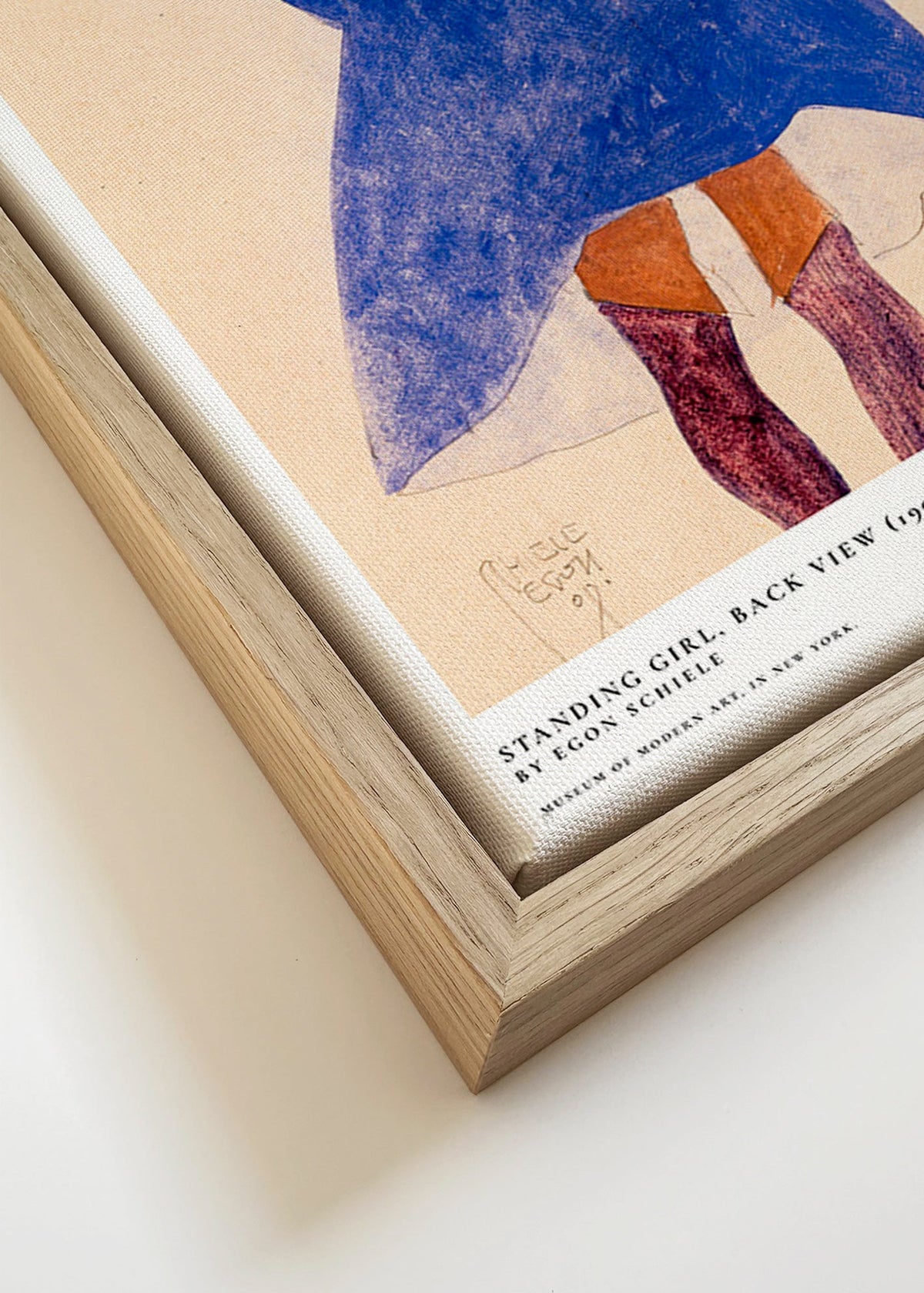Illustration: Frauenfigur Rückenansicht in Blau