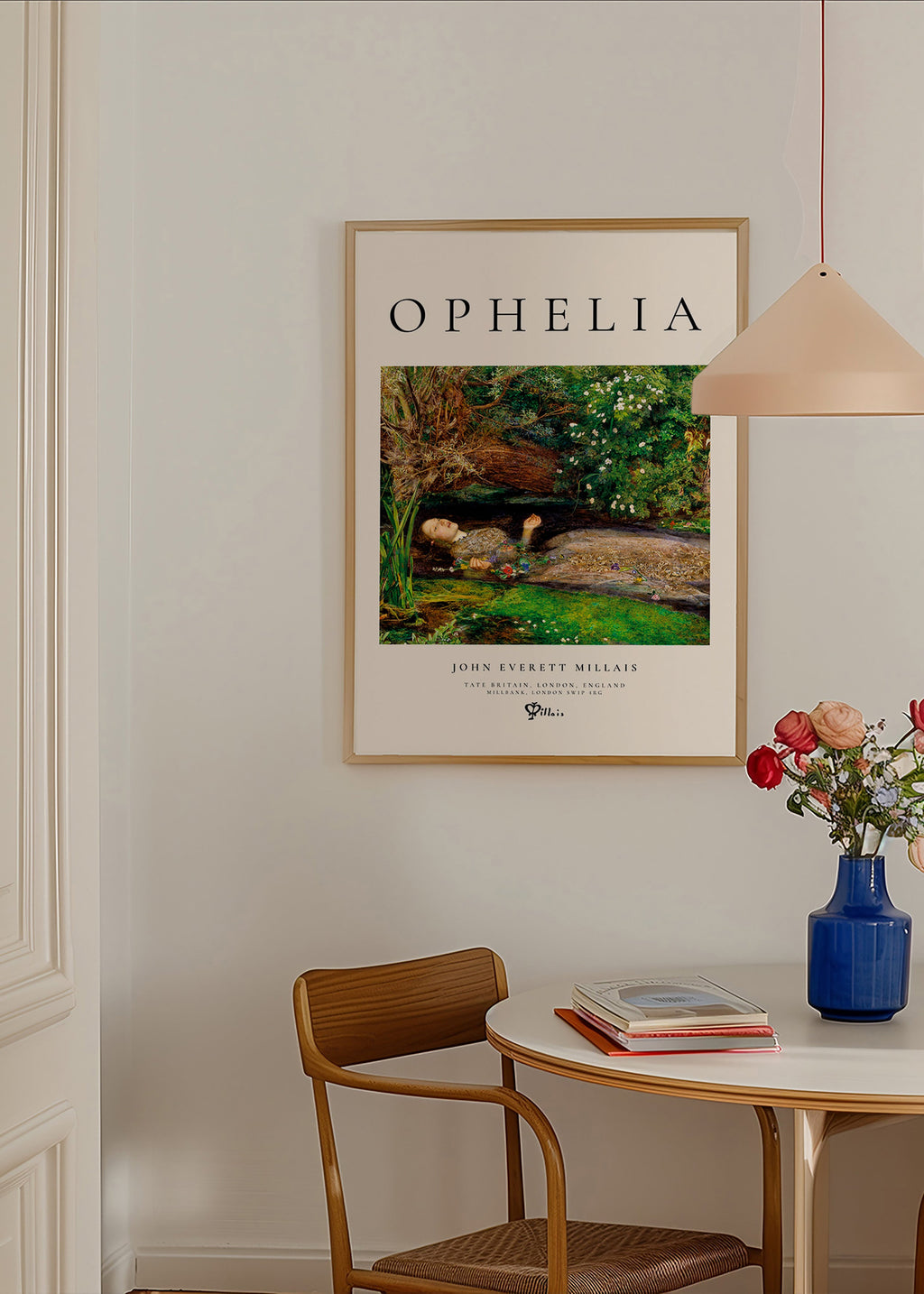 Botanischer Druck Ophelia im Wasser
