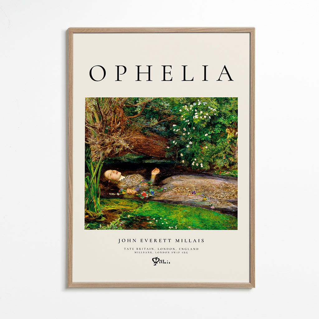 Botanischer Druck Ophelia im Wasser