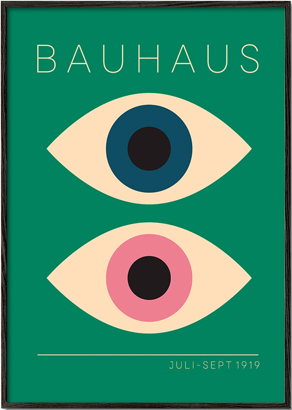 Geometrisches Bild Bauhaus doppelte Augen