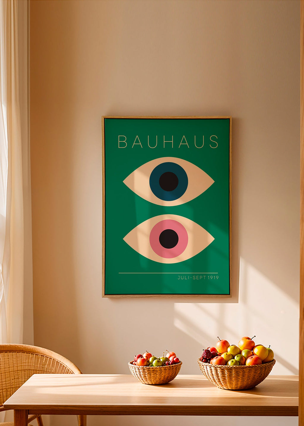 Geometrisches Bild Bauhaus doppelte Augen