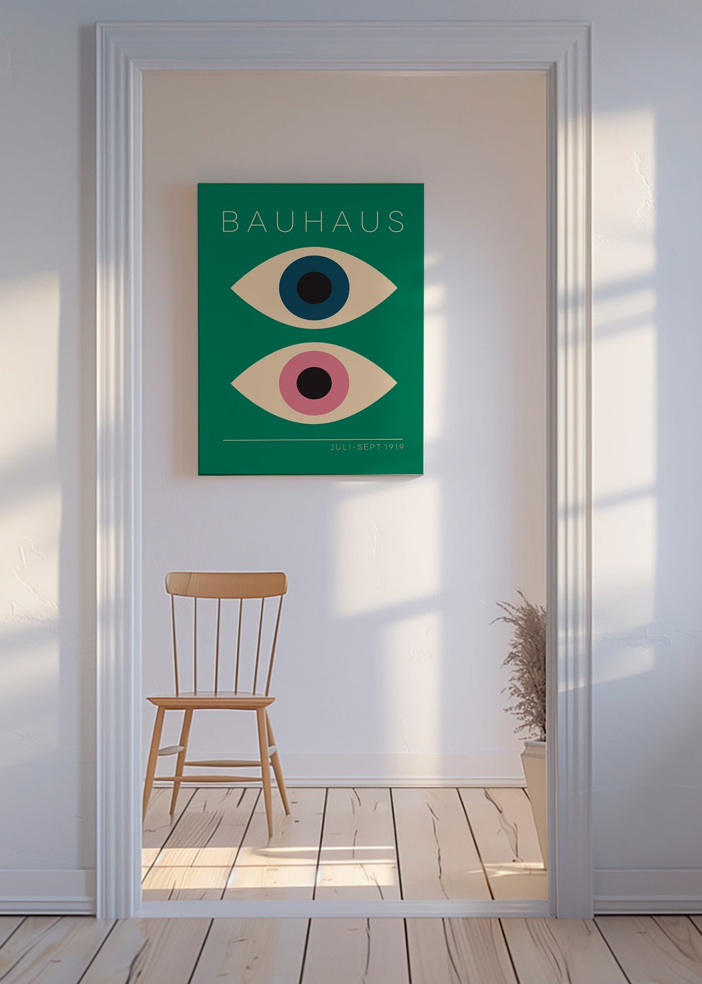 Geometrisches Bild Bauhaus doppelte Augen