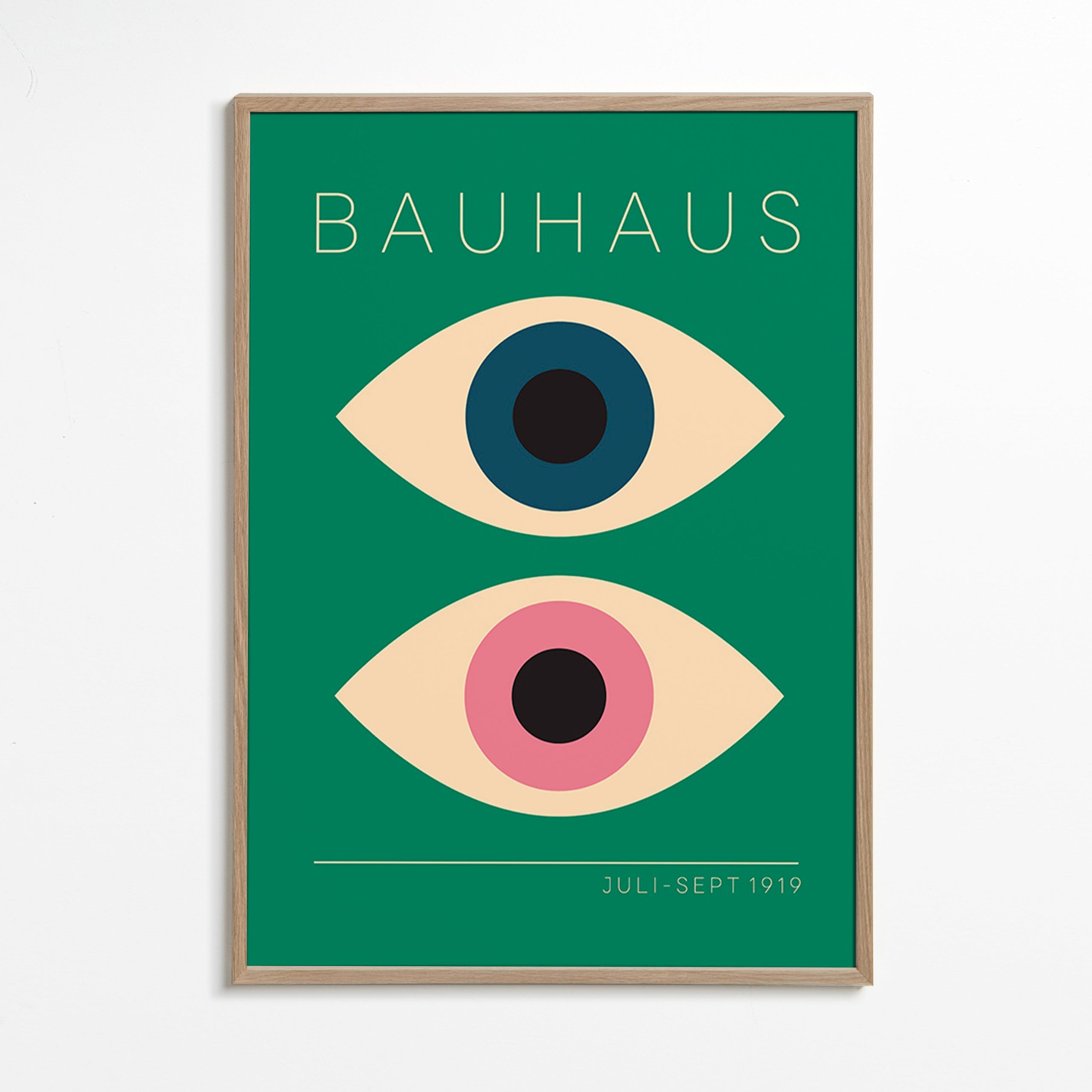 Geometrisches Bild Bauhaus doppelte Augen