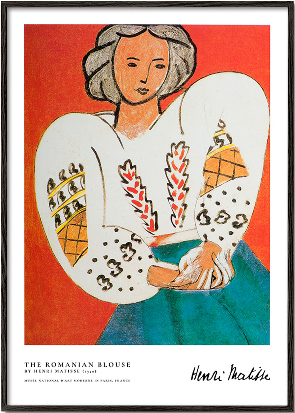 Illustration rumänische Bluse mit markanten Pinselstrichen