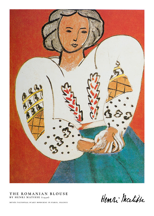 Illustration rumänische Bluse mit markanten Pinselstrichen