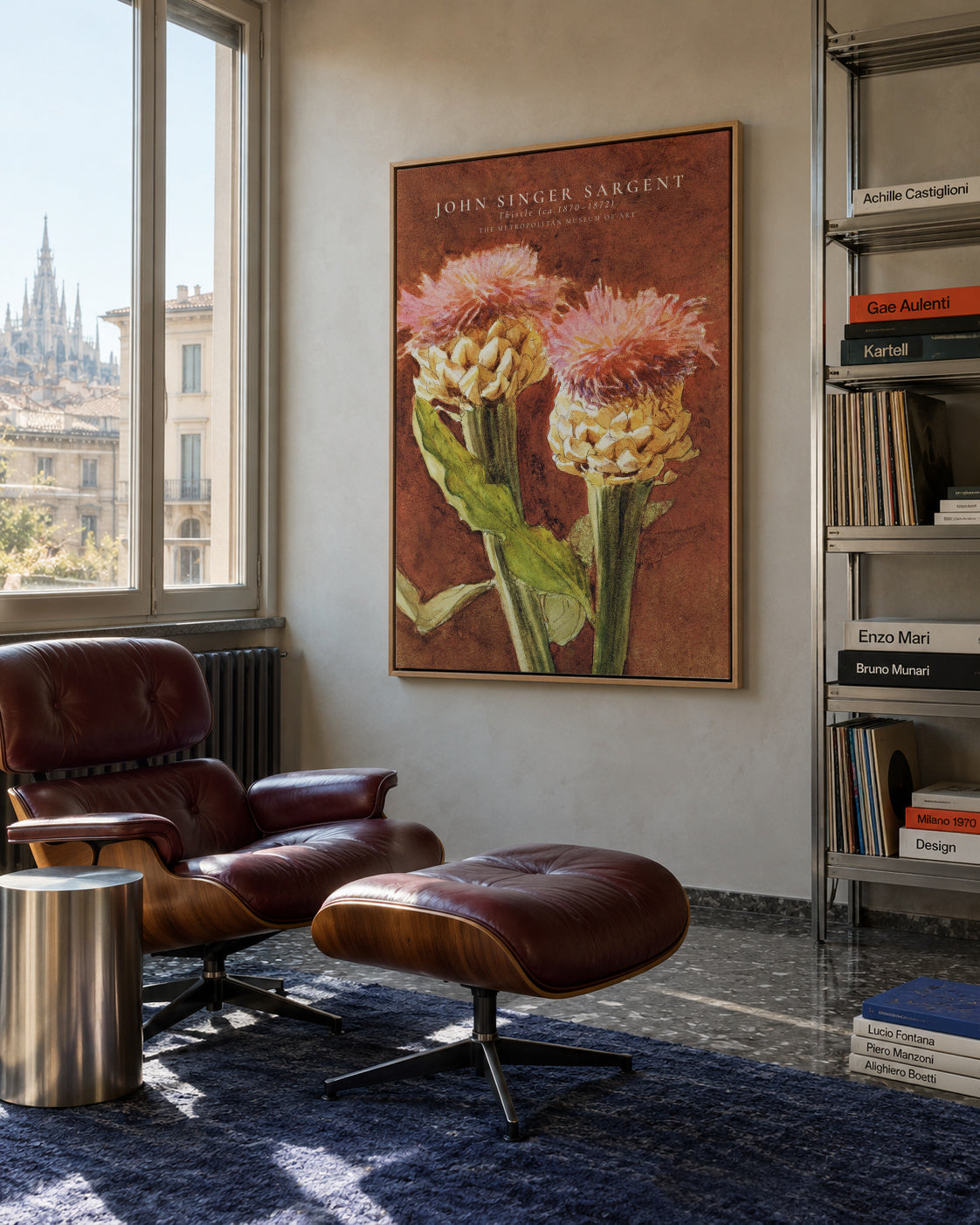 John Singer Sargent Thistle - Framed canvas in an interior