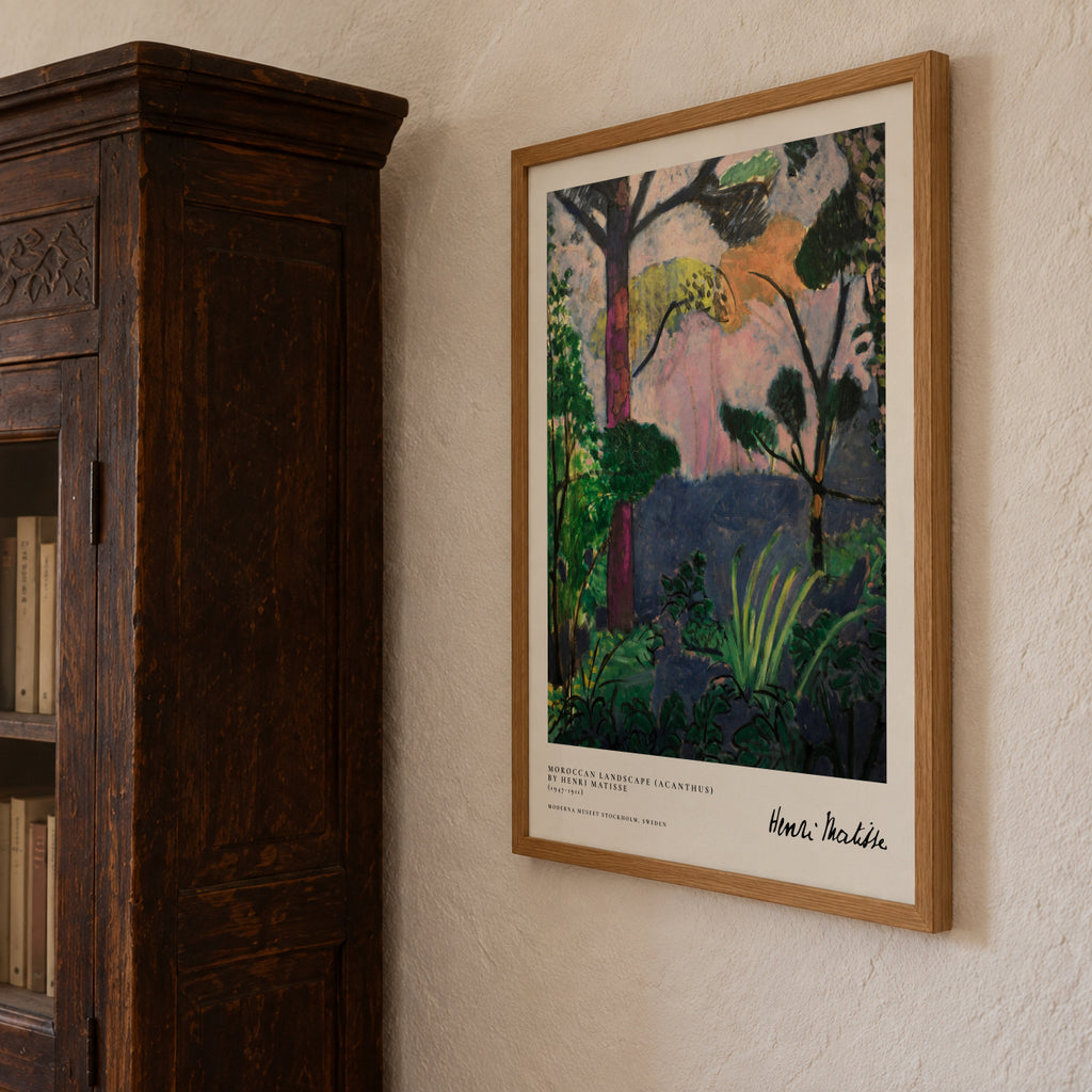 Moroccan Landscape By Henri Matisse - Framed poster detail