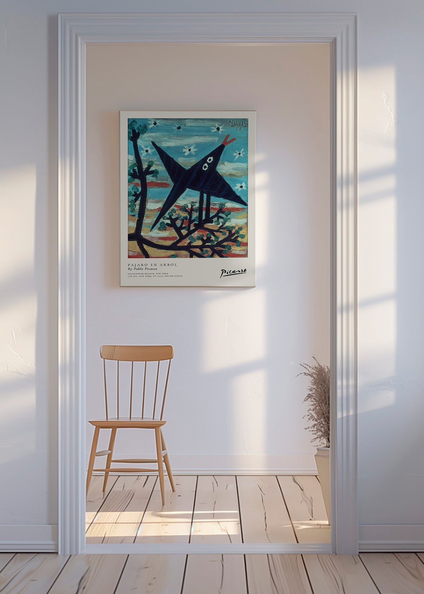 Kunstwerk Vogel im Ast