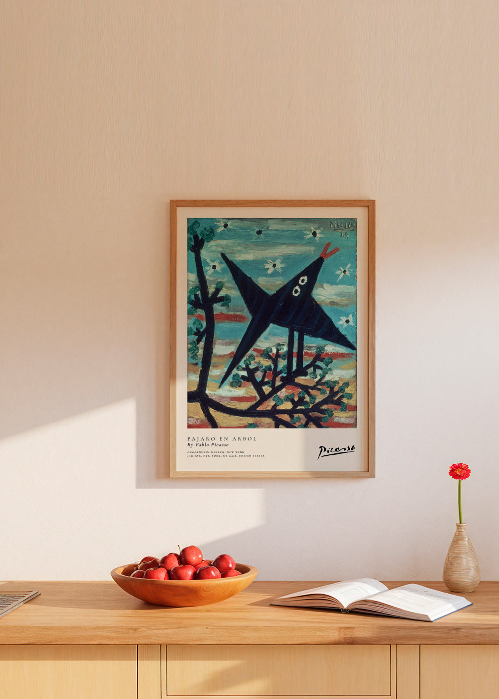 Kunstwerk Vogel im Ast