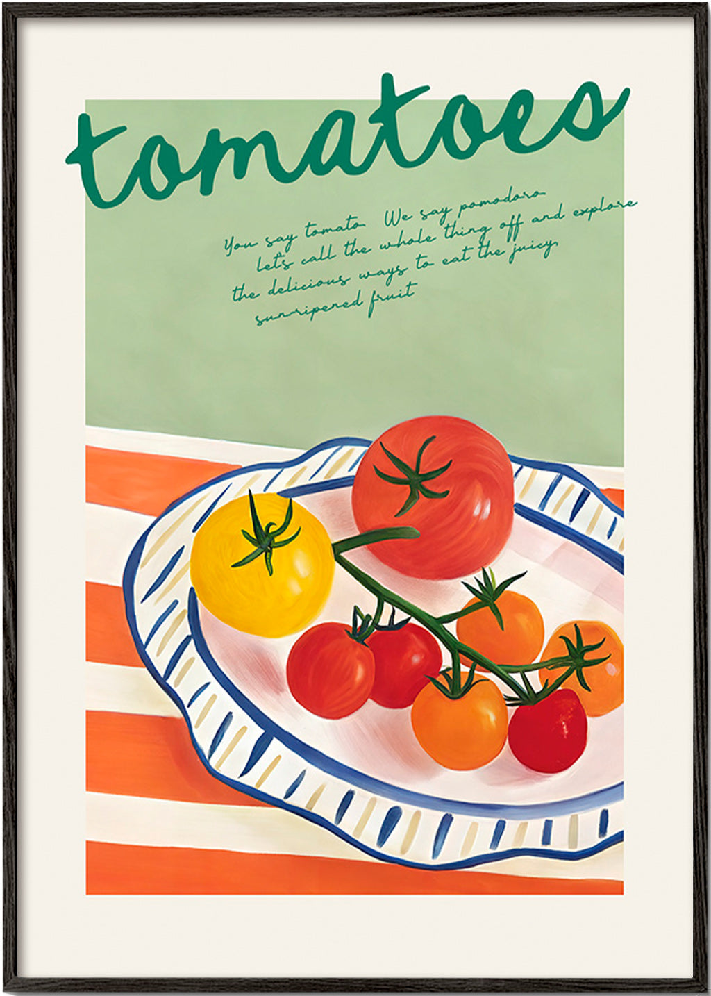 Küchenkunst mit illustrativen Tomaten