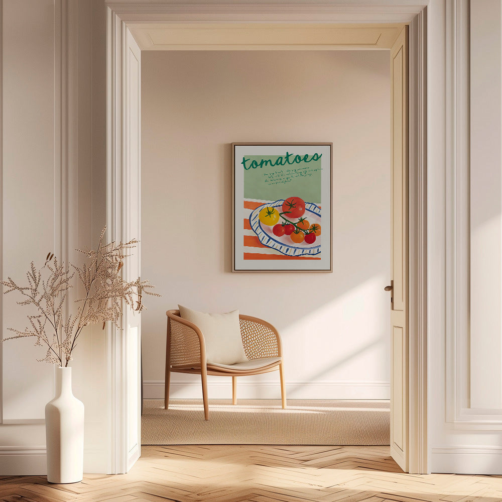Küchenkunst mit illustrativen Tomaten