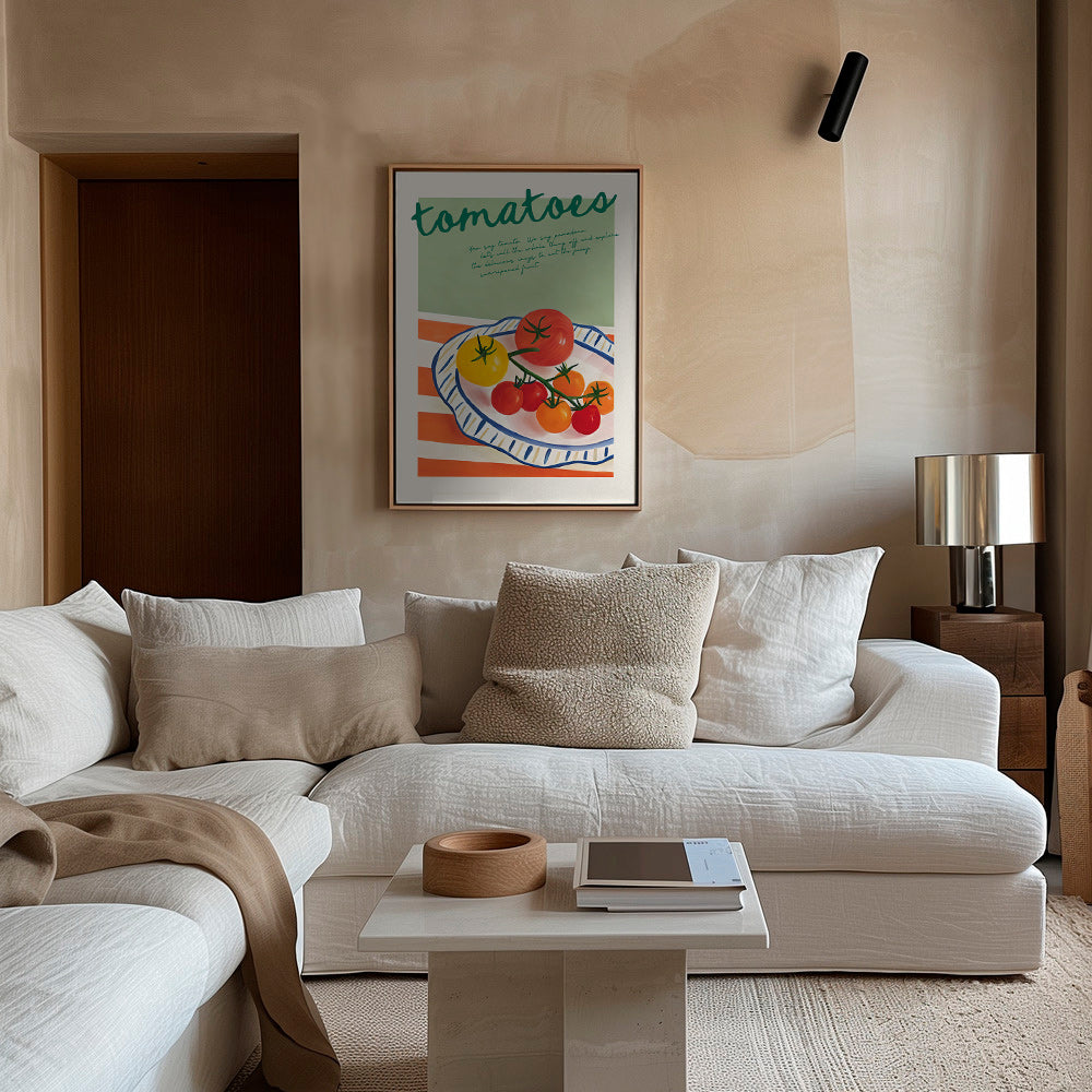 Küchenkunst mit illustrativen Tomaten