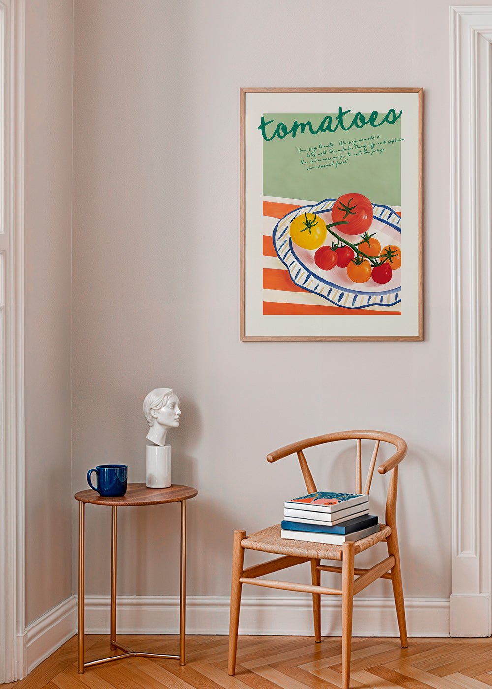 Küchenkunst mit illustrativen Tomaten