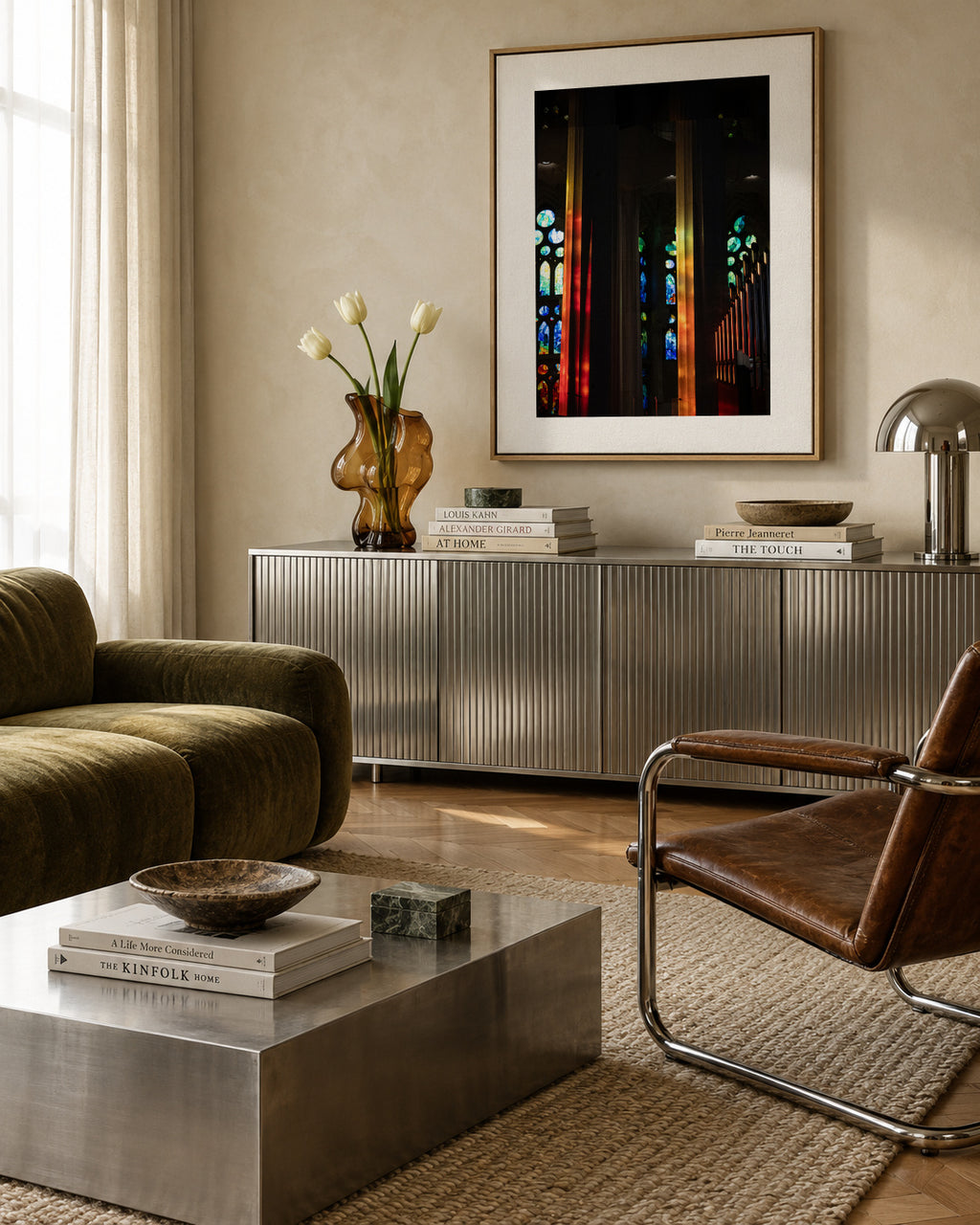 Cathedral Lights - Framed canvas in an interior