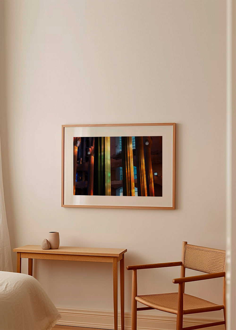 Fotografie beleuchteter Innenpfeiler