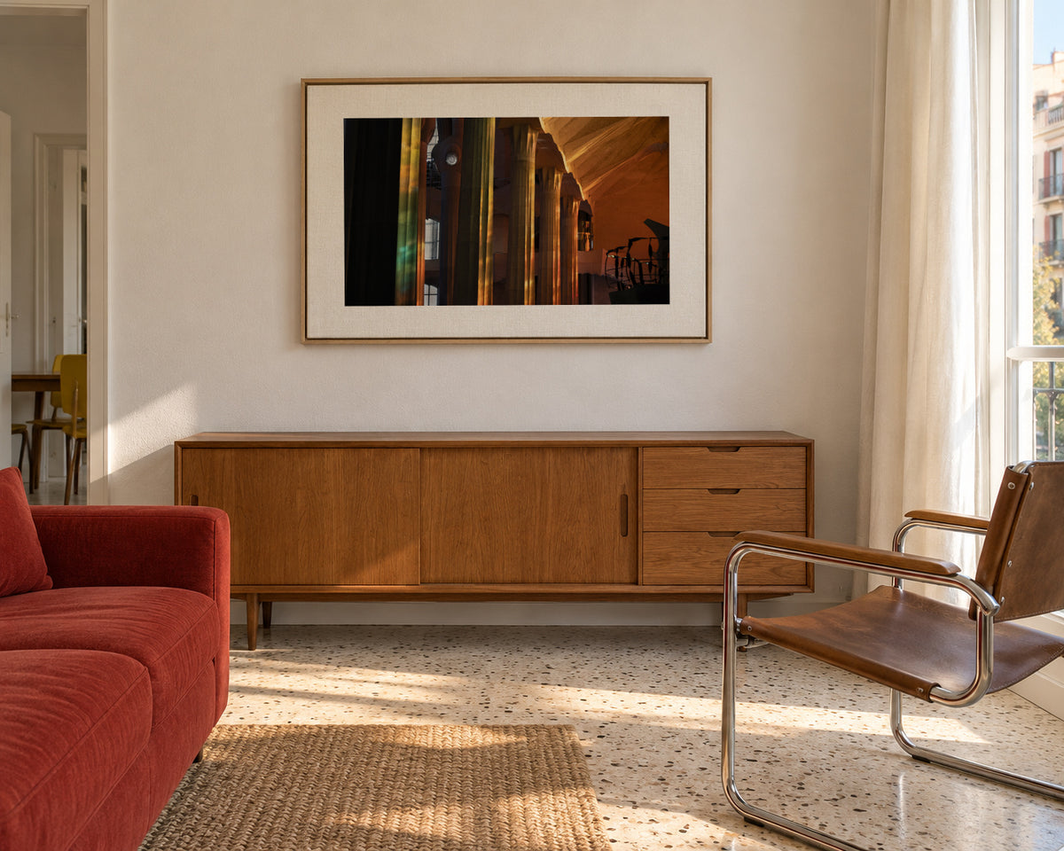 Golden Nave - Framed canvas in an interior