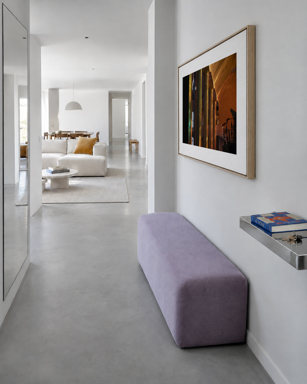 Golden Nave - Framed canvas in an interior