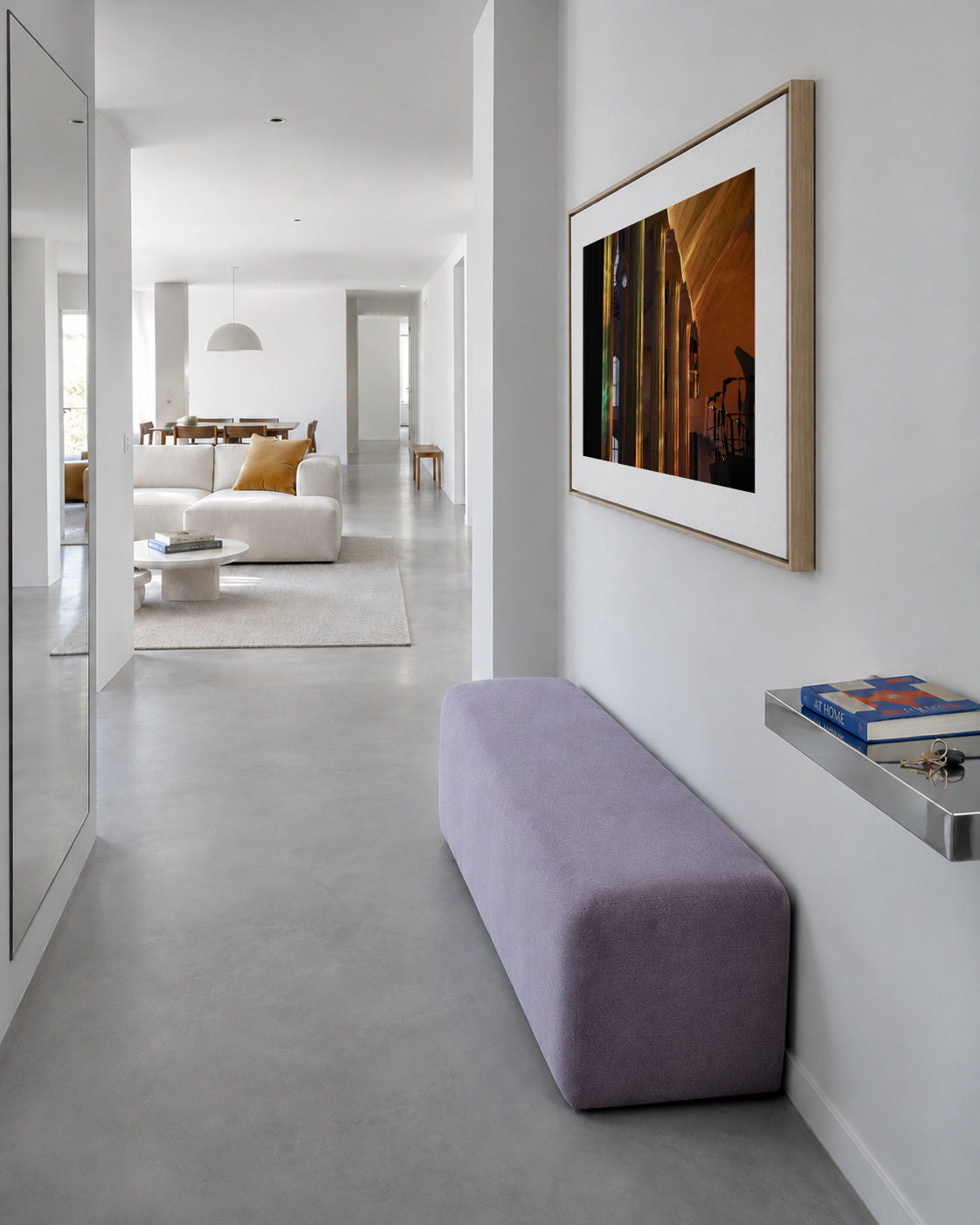 Golden Nave - Framed canvas in an interior